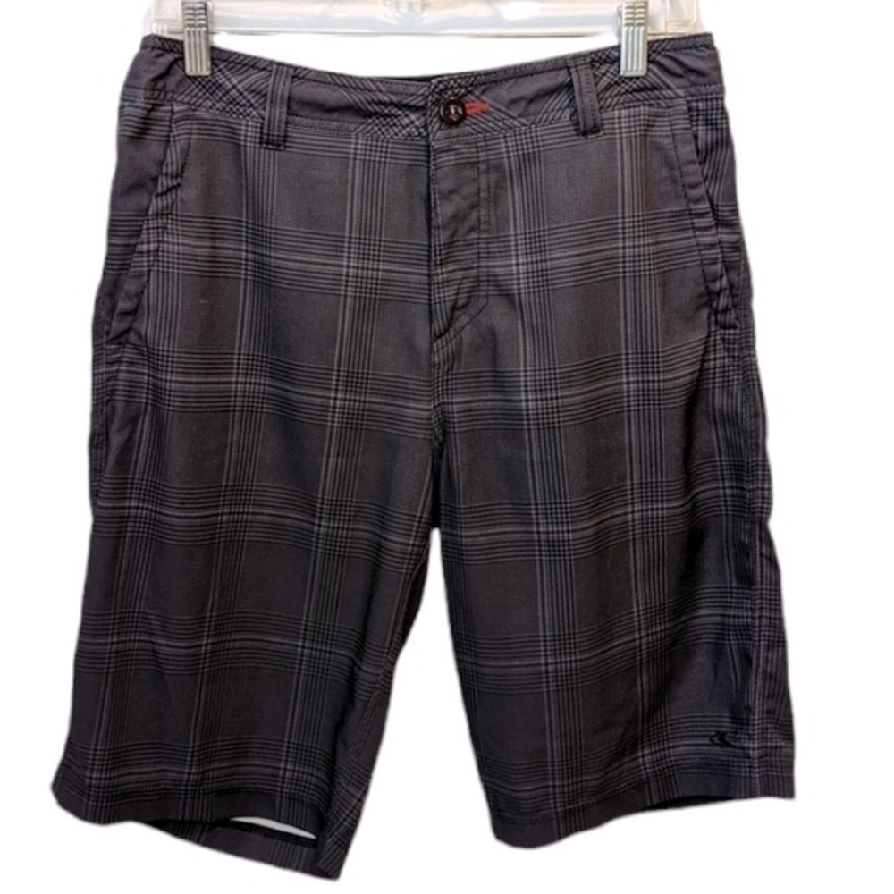 O’Neill Grey Plaid Hybrid Shorts Size 30
